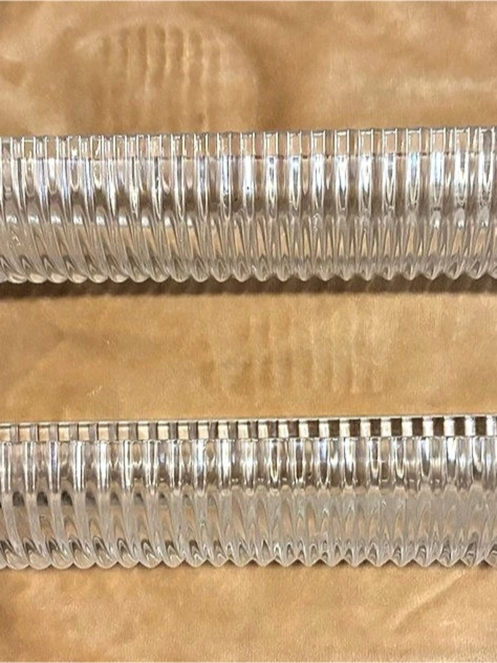 Clear Ribbed Decorative Pieces Set - Picture 6 of 6